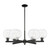 Innovations - 716-6CR-BK-G458-7CL - Six Light Chandelier - Arcadia - Matte Black