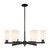 Innovations - 716-6CR-BK-G801 - Six Light Chandelier - Arcadia - Matte Black