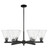 Innovations - 716-6CR-BK-GBC-84 - Six Light Chandelier - Arcadia - Matte Black