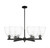 Innovations - 716-6CR-BK-GBD-92 - Six Light Chandelier - Arcadia - Matte Black