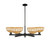 Innovations - 716-6CR-BK-NBD2-9-NAT - Six Light Chandelier - Arcadia - Matte Black