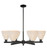 Innovations - 716-6CR-BK-NBD-75-NAT - Six Light Chandelier - Arcadia - Matte Black