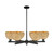 Innovations - 716-6CR-BK-RBD-8-NAT - Six Light Chandelier - Arcadia - Matte Black