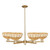 Innovations - 716-6CR-CB-NBD2-9-NAT - Six Light Chandelier - Arcadia - Champagne Bronze