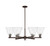 Innovations - 716-6CR-OB-GBC-84 - Six Light Chandelier - Arcadia - Oil Rubbed Bronze
