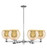 Innovations - 716-6CR-PC-G128-8 - Six Light Chandelier - Arcadia - Polished Chrome