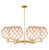 Innovations - 716-6CR-SG-G121-10RB - Six Light Chandelier - Arcadia - Satin Gold