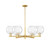 Innovations - 716-6CR-SG-G1215-8 - Six Light Chandelier - Arcadia - Satin Gold