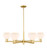 Innovations - 716-6CR-SG-G121-6 - Six Light Chandelier - Arcadia - Satin Gold