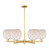 Innovations - 716-6CR-SG-G121-8RW - Six Light Chandelier - Arcadia - Satin Gold