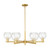 Innovations - 716-6CR-SG-G124-6 - Six Light Chandelier - Arcadia - Satin Gold