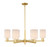 Innovations - 716-6CR-SG-G341 - Six Light Chandelier - Arcadia - Satin Gold