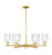 Innovations - 716-6CR-SG-G342 - Six Light Chandelier - Arcadia - Satin Gold