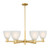 Innovations - 716-6CR-SG-G381 - Six Light Chandelier - Arcadia - Satin Gold