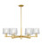 Innovations - 716-6CR-SG-G402 - Six Light Chandelier - Arcadia - Satin Gold