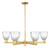 Innovations - 716-6CR-SG-G442 - Six Light Chandelier - Arcadia - Satin Gold