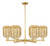 Innovations - 716-6CR-SG-G460-7ME - Six Light Chandelier - Arcadia - Satin Gold