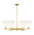 Innovations - 716-6CR-SG-GBC-81 - Six Light Chandelier - Arcadia - Satin Gold