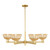 Innovations - 716-6CR-SG-NBD2-75-NAT - Six Light Chandelier - Arcadia - Satin Gold