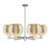 Innovations - 716-6CR-SN-G128-10 - Six Light Chandelier - Arcadia - Satin Nickel