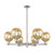 Innovations - 716-6CR-SN-G458-7ME - Six Light Chandelier - Arcadia - Satin Nickel