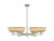 Innovations - 716-6CR-SN-NBD2-9-NAT - Six Light Chandelier - Arcadia - Satin Nickel
