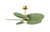 Matthews Fan Company - AKTPLK-BRBR-PL - Five Blade Ceiling Fan - Alessandra Tropical - LK - Brushed Brass