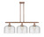 Innovations - 916-3I-AC-G74-L-LED - LED Island Pendant - Ballston Urban - Antique Copper