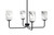 Toltec Lighting - 6204-MB-3009 - Four Light Chandelier - Sandia - Matte Black