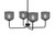 Toltec Lighting - 6204-MB-4612 - Four Light Chandelier - Sandia - Matte Black