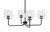 Toltec Lighting - 6204-MB-4810 - Four Light Chandelier - Sandia - Matte Black