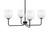Toltec Lighting - 6204-MB-4811 - Four Light Chandelier - Sandia - Matte Black