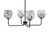 Toltec Lighting - 6204-MB-4819 - Four Light Chandelier - Sandia - Matte Black