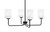 Toltec Lighting - 6204-MB-541 - Four Light Chandelier - Sandia - Matte Black