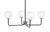 Toltec Lighting - 6204-MBGP-4101 - Four Light Chandelier - Sandia - Matte Black & Graphite