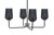 Toltec Lighting - 6204-MBGP-4252 - Four Light Chandelier - Sandia - Matte Black & Graphite