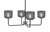 Toltec Lighting - 6204-MBGP-4612 - Four Light Chandelier - Sandia - Matte Black & Graphite