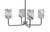 Toltec Lighting - 6204-MBGP-549 - Four Light Chandelier - Sandia - Matte Black & Graphite