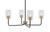 Toltec Lighting - 6204-MBNAB-300 - Four Light Chandelier - Sandia - Matte Black & New Age Brass