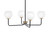 Toltec Lighting - 6204-MBNAB-4101 - Four Light Chandelier - Sandia - Matte Black & New Age Brass