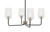 Toltec Lighting - 6204-MBNAB-4250 - Four Light Chandelier - Sandia - Matte Black & New Age Brass