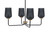 Toltec Lighting - 6204-MBNAB-4252 - Four Light Chandelier - Sandia - Matte Black & New Age Brass