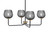 Toltec Lighting - 6204-MBNAB-4602 - Four Light Chandelier - Sandia - Matte Black & New Age Brass