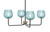 Toltec Lighting - 6204-MBNAB-4605 - Four Light Chandelier - Sandia - Matte Black & New Age Brass