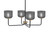 Toltec Lighting - 6204-MBNAB-4612 - Four Light Chandelier - Sandia - Matte Black & New Age Brass