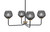 Toltec Lighting - 6204-MBNAB-4622 - Four Light Chandelier - Sandia - Matte Black & New Age Brass