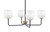Toltec Lighting - 6204-MBNAB-4811 - Four Light Chandelier - Sandia - Matte Black & New Age Brass