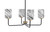 Toltec Lighting - 6204-MBNAB-549 - Four Light Chandelier - Sandia - Matte Black & New Age Brass