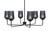 Toltec Lighting - 6206-MB-4252 - Six Light Chandelier - Sandia - Matte Black