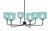 Toltec Lighting - 6206-MB-4615 - Six Light Chandelier - Sandia - Matte Black